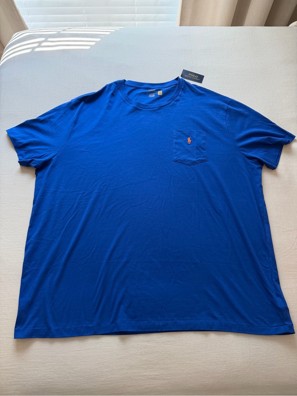 NWT RALPH LAUREN POLO 5XB BLUE POCKET T-SHIRT